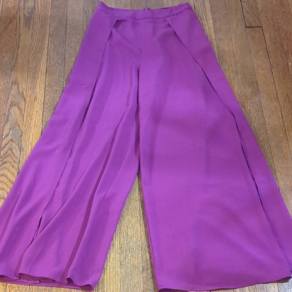 Lulus Pants - Lulu's Fuchsia Wide-Leg High-Waist Pants